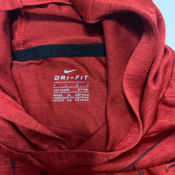 Nike Dry fit Long Sleeve T-shirt with Hoodie Size 4 - Picture 3 of 4